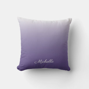 Personalised gradient ombre Ultra Violet Cushion