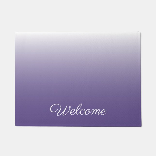 Personalised gradient ombre Ultra Violet Doormat (Front)