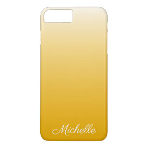 Personalised gradient ombre yellow iPhone 8 plus/7 plus case