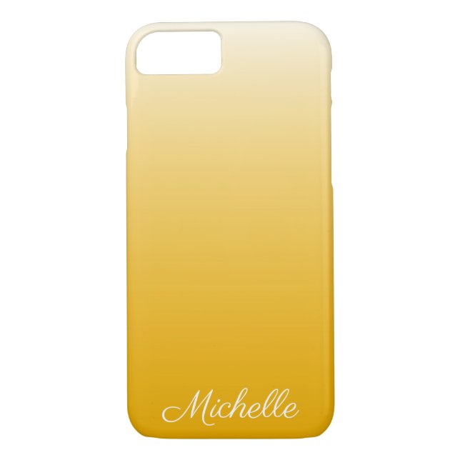 Personalised gradient ombre yellow Case-Mate iPhone case (Back)