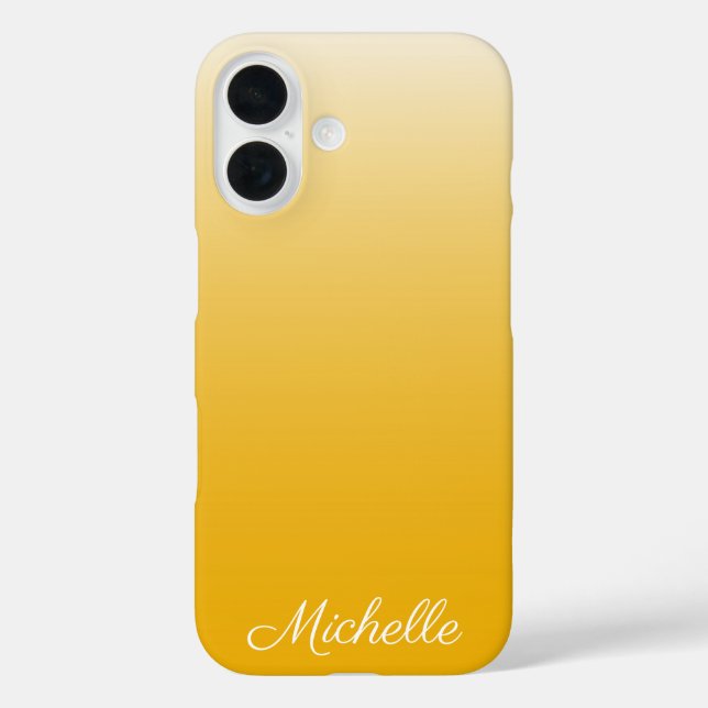 Personalised gradient ombre yellow Case-Mate iPhone case (Back)