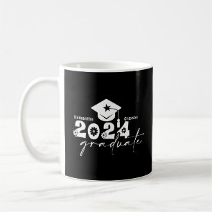 Personalised Graduate Class of 2024 Black/White Coffee Mug
