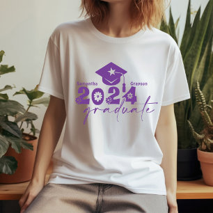 Personalised Graduate Class of 2024 Purple T-Shirt