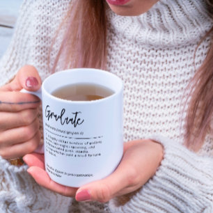 Personalised Graduate Definition Black And White  Coffee Mug
