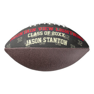 Personalised Graduate FootBall Jersey Number Ball
