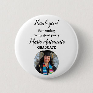 Personalised Graduate Modern Photo 6 Cm Round Badge