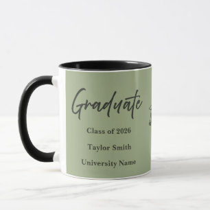 Personalised Graduate Mug – Elegant Script Style