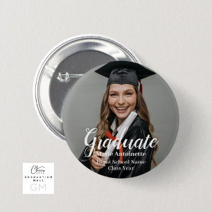 Personalised Graduate Photo Graduation  6 Cm Round Badge
