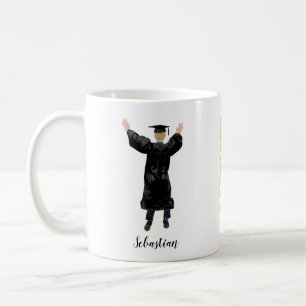 Personalised Graduate Watercolor Boy Coffee Mug