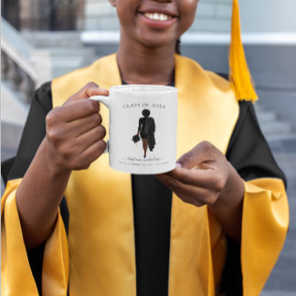 Personalised Graduate Watercolor Girl Coffee Mug