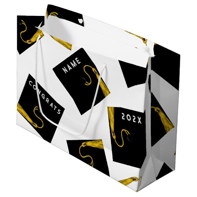 Personalised Graduation 2026 Large Gift Bag (Front Angled)