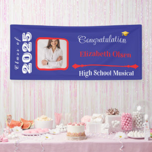 Personalised Graduation Banner Photo, Name  2025