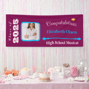 Personalised Graduation Banner Photo, Name 2025