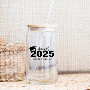 Personalised Graduation Can Glass