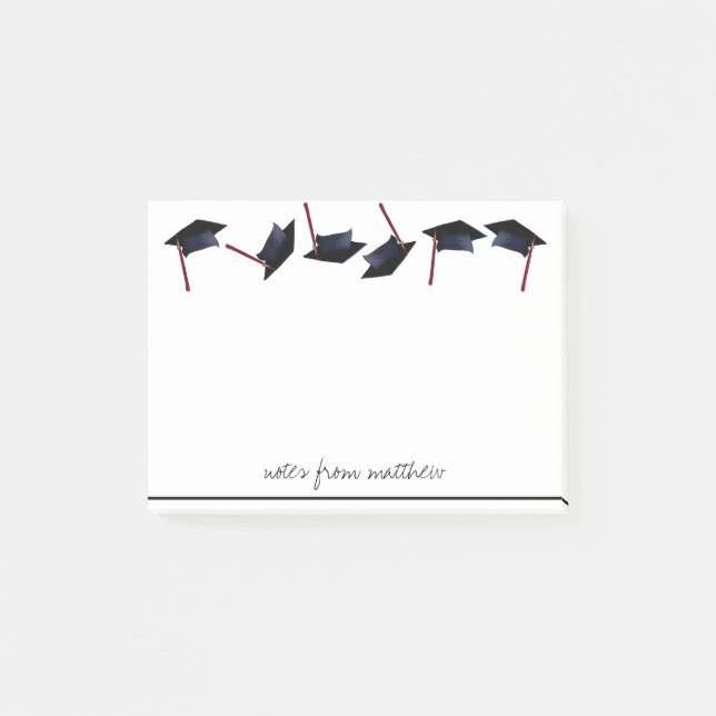 Personalised Graduation Caps Gone Wild White Post-it Notes (Front)