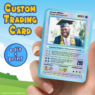 Personalised Graduation Card Graduate Trading Card