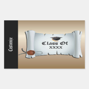 Personalised Graduation Class Event Gold Stickers