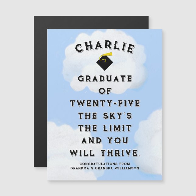 Personalised Graduation Class of 2025 Card (Front/Back)