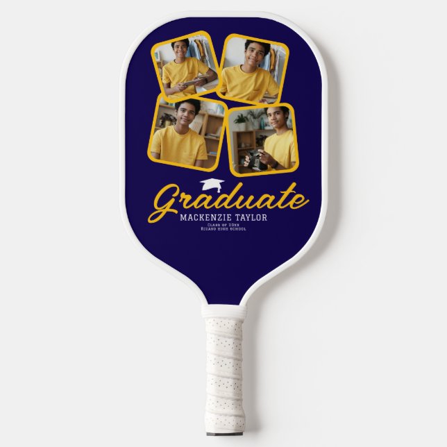 Personalised Graduation Class Of Photo and Text Pickleball Paddle (Front)