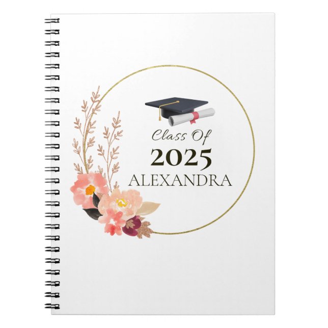 Personalised Graduation Class of [Year] with Name Notebook (Front)