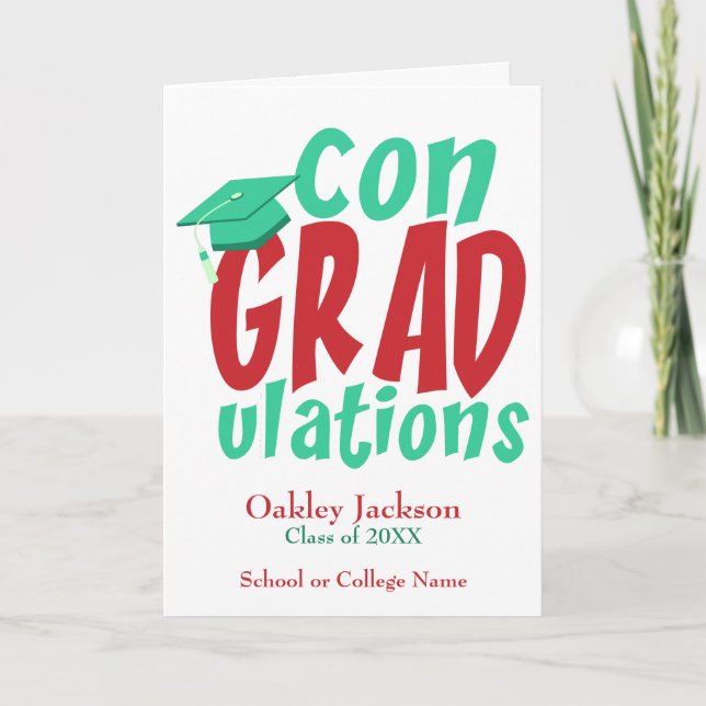 Personalised Graduation Congratulations Card (Front)
