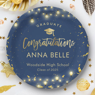 Personalised Graduation Custom Class of 2025 Chic  Paper Plate