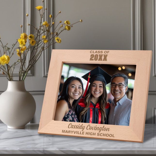 Personalised Graduation Custom Name, School, Year Etched Frames (Creator Uploaded)