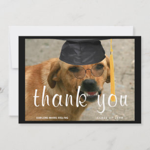 Personalised Graduation Dog w/ Tassel Announcement