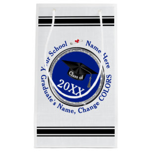 Personalised Graduation Gift Bags, Change COLORS Small Gift Bag