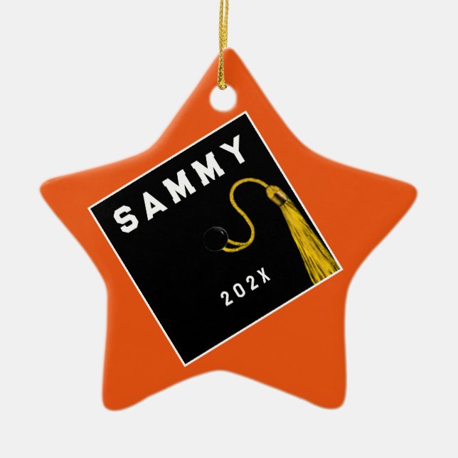 Personalised Graduation Gift Ceramic Ornament (Front)