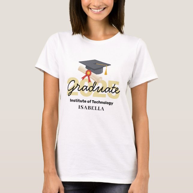 Personalised Graduation Gift - Class of 2025 T-Shirt (Front)