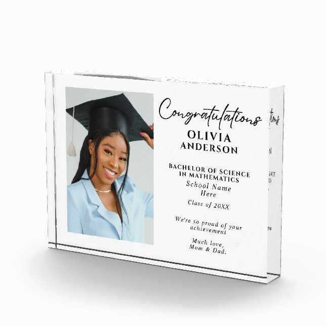 Personalised Graduation Gift Custom Message Photo (Right)