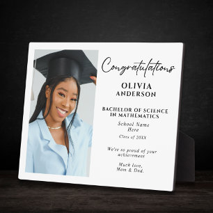 Personalised Graduation Gift Custom Message Photo Plaque