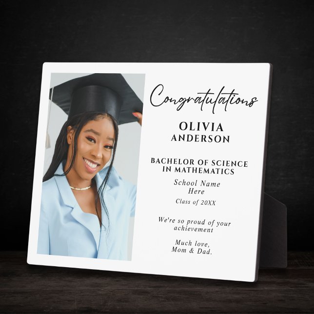 Personalised Graduation Gift Custom Message Photo Plaque (Creator Uploaded)