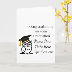 Personalised Graduation Gift for Her – Custom Name Card