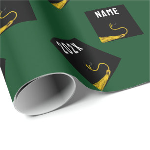 Personalised Graduation Gift Green Wrapping Paper