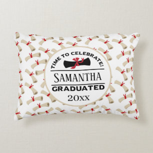 Personalised Graduation Gift Time To Celebrate Decorative Cushion
