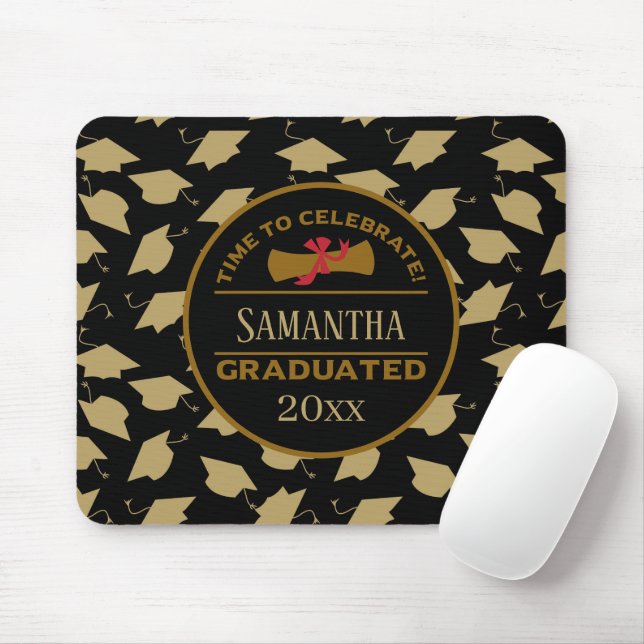Personalised Graduation Gift | Time To Celebrate Mouse Pad (With Mouse)