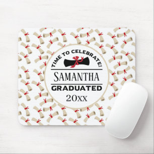 Personalised Graduation Gift Time To Celebrate Mouse Pad