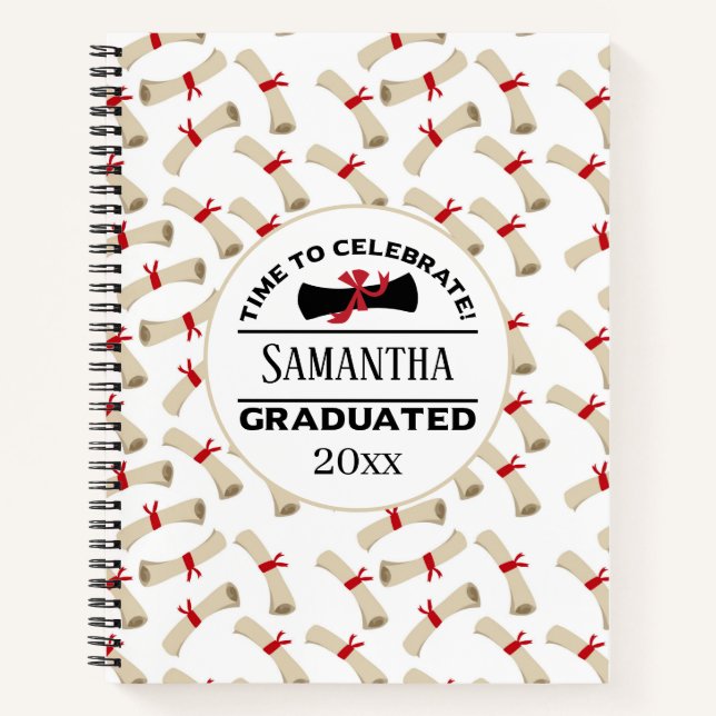 Personalised Graduation Gift | Time To Celebrate Notebook (Front)