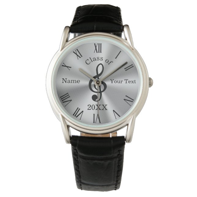 Personalised Graduation Gifts for Music Majors Watch (Front)