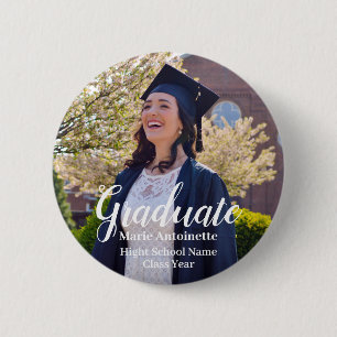 Personalised Graduation Graduate Photo 6 Cm Round Badge