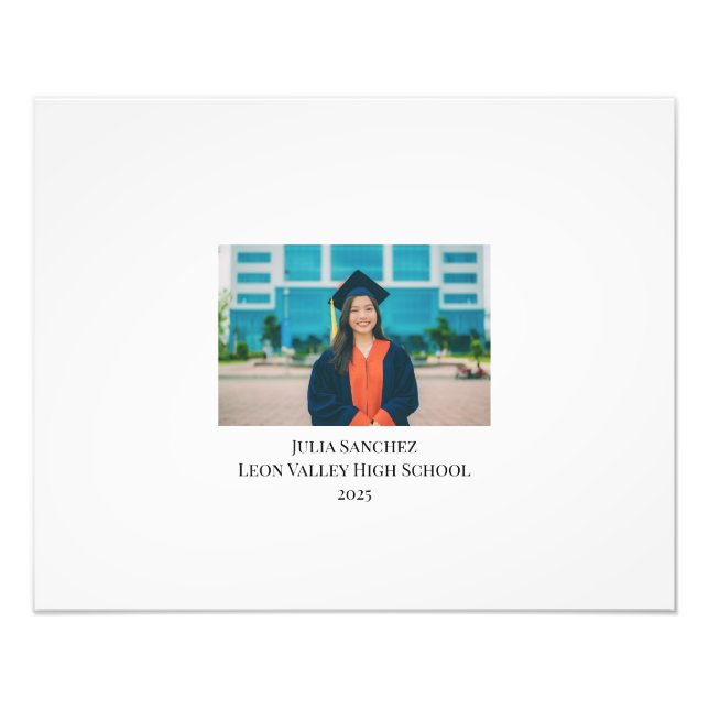 Personalised Graduation Guestbook Signable Photo (Front)