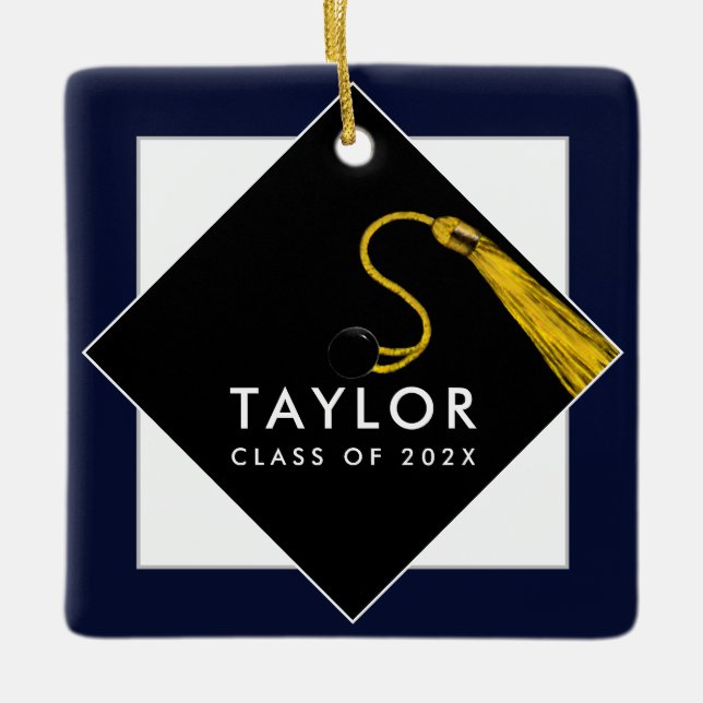 Personalised Graduation Keepsake Ceramic Ornament (Front)
