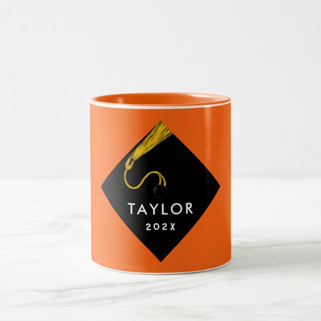 Personalised Graduation Keepsake Gift Two-Tone Coffee Mug (Center)