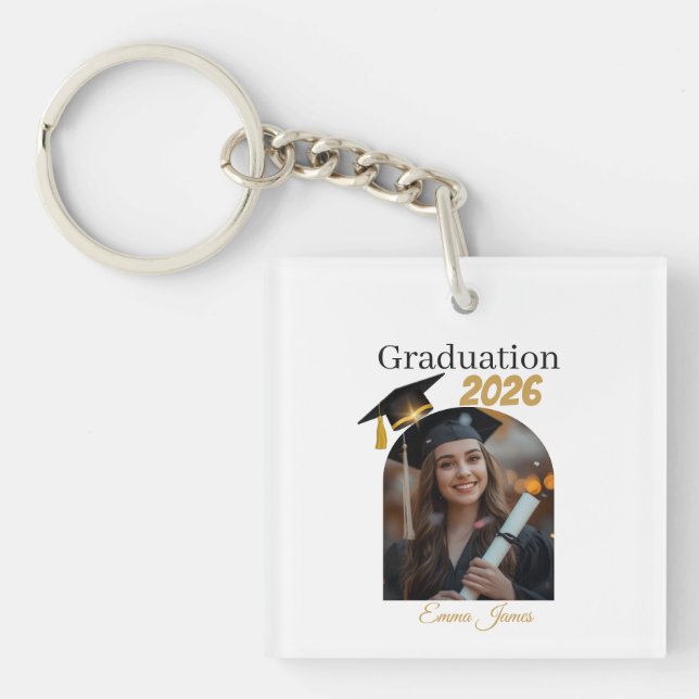 Personalised Graduation Keychain Gift  (Front)