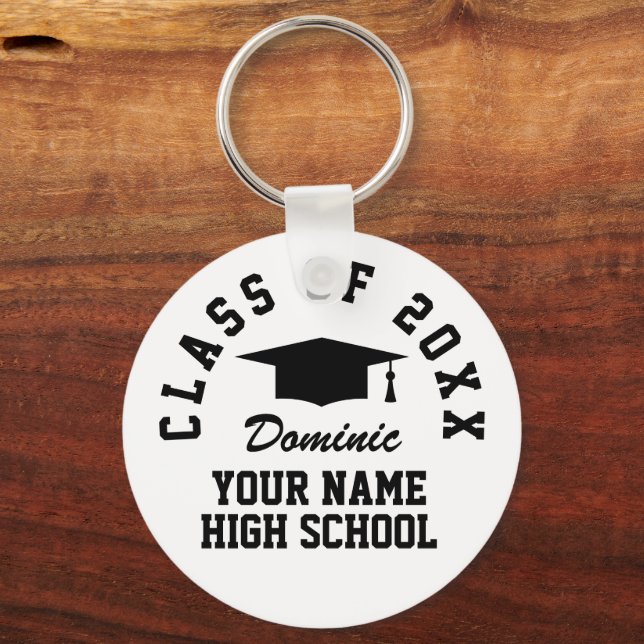 Personalised graduation keychains for graduates (Back)