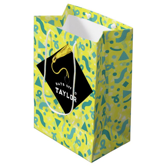Personalised Graduation Medium Gift Bag (Front Angled)
