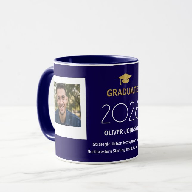 Personalised Graduation Mug with Text and Photos (Front Left)