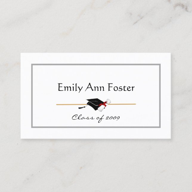 Personalised Graduation Name Cards (Front)